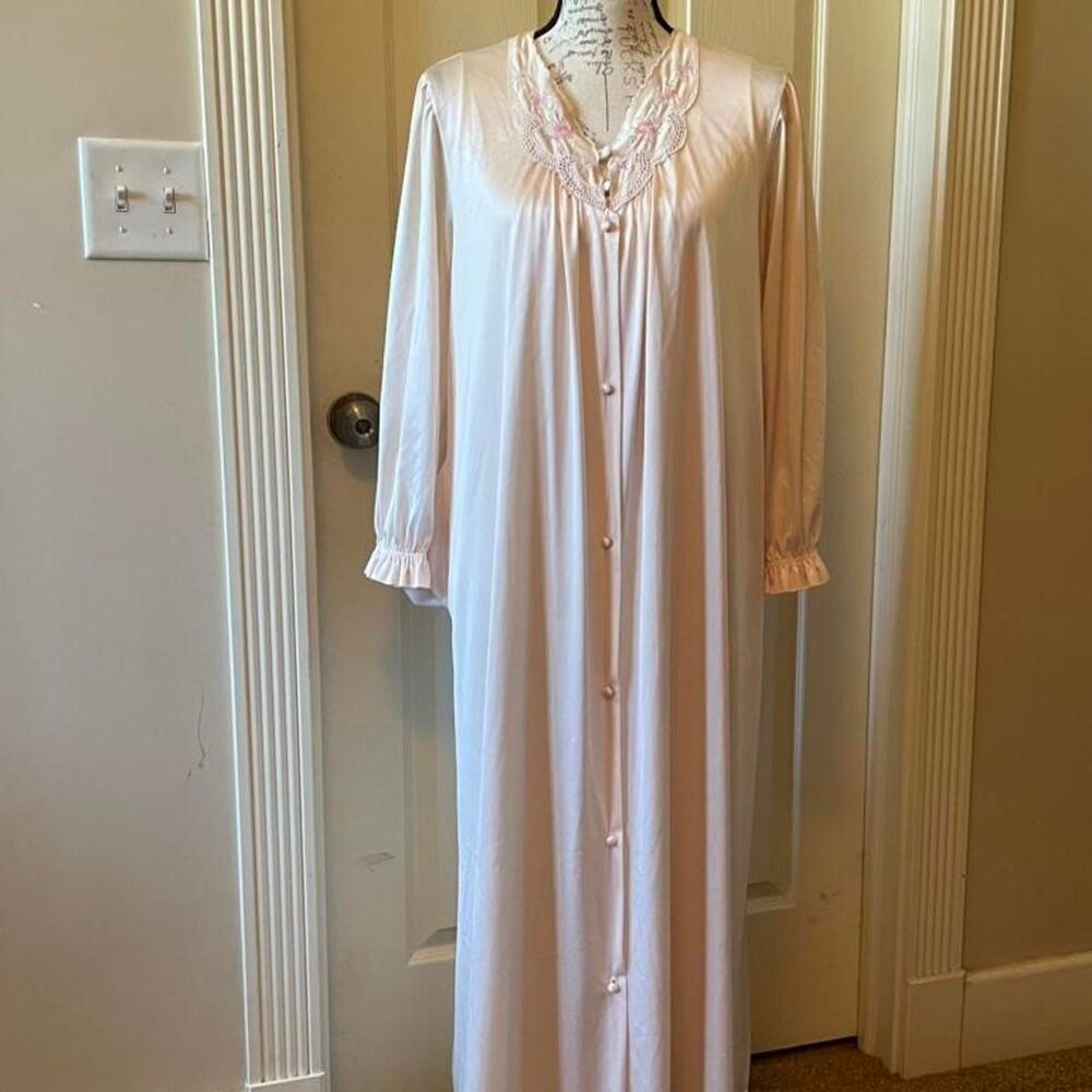 Unbranded Women's Pink and Cream Robe